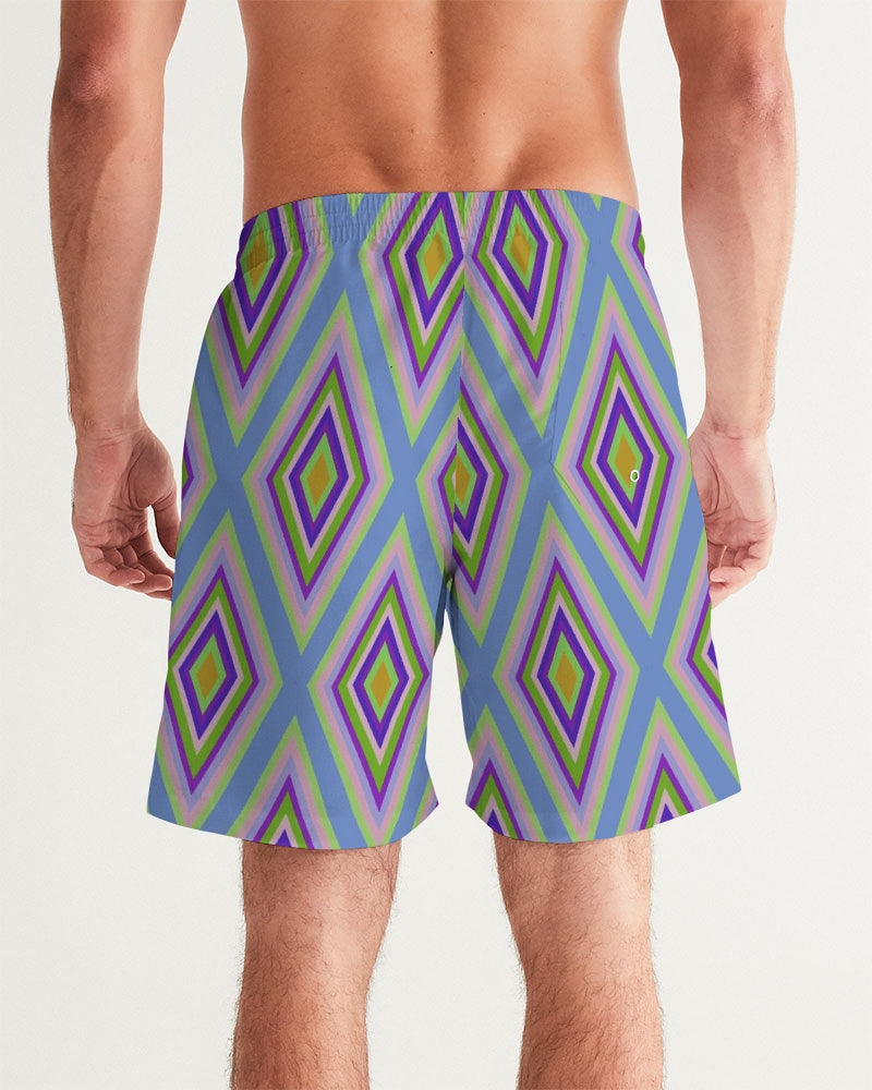 Colorful diamonds Variation 2 Men's All-Over Print Swim Trunk