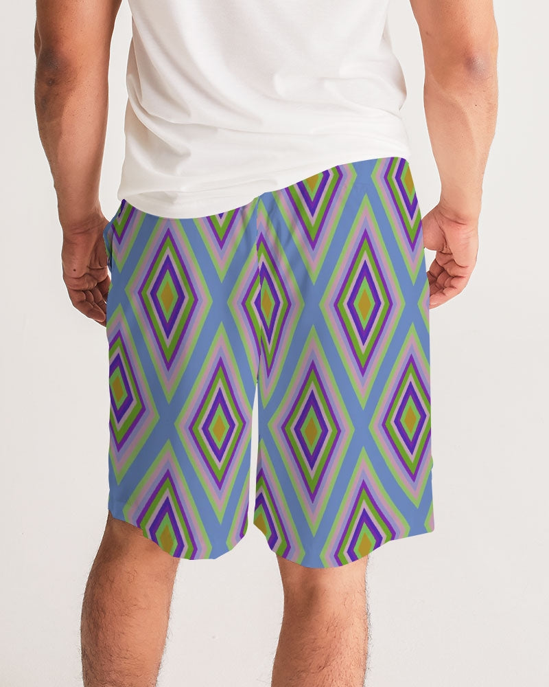 Colorful diamonds Variation 2 Men's All-Over Print Jogger Shorts