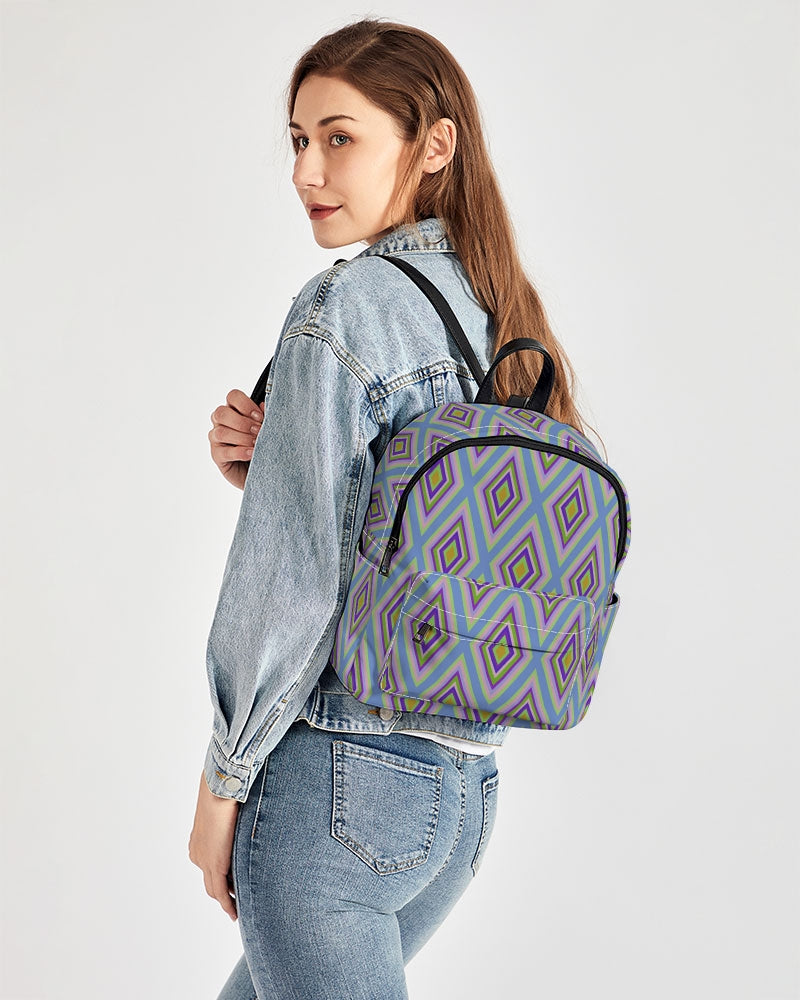 Colorful diamonds Variation 2 Mini Canvas Backpack