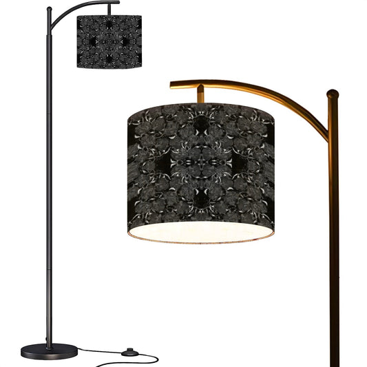 Arc Floor Lamp (Made in USA) Black Roses