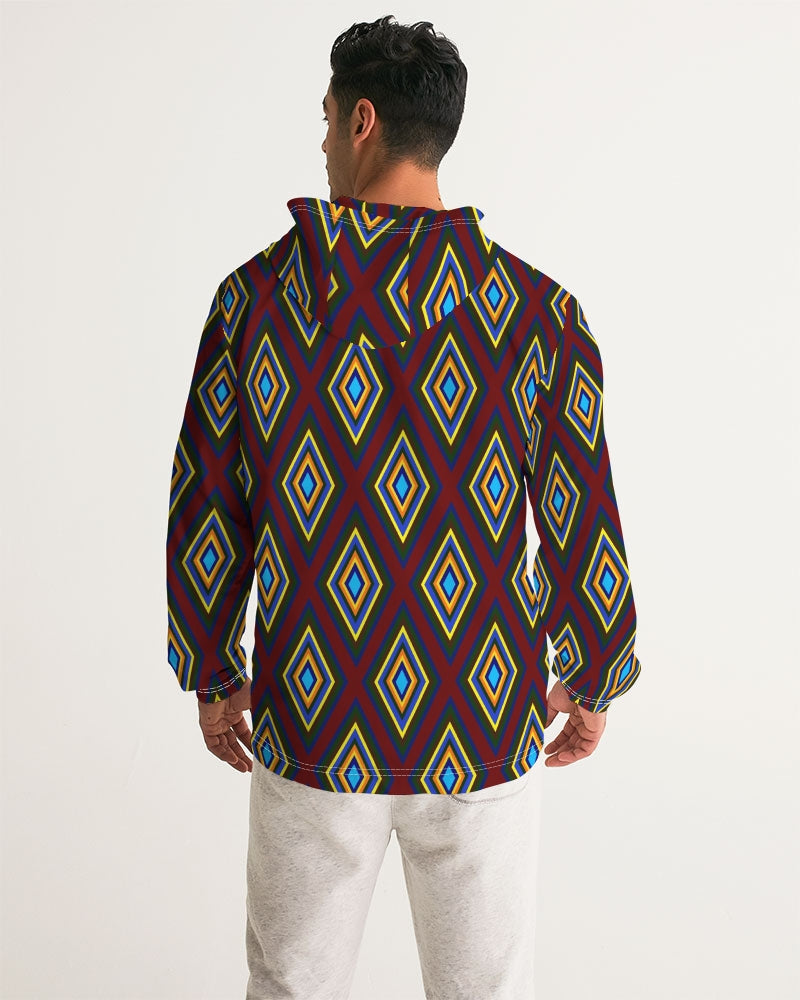 Colorful Diamonds Men's All-Over Print Windbreaker