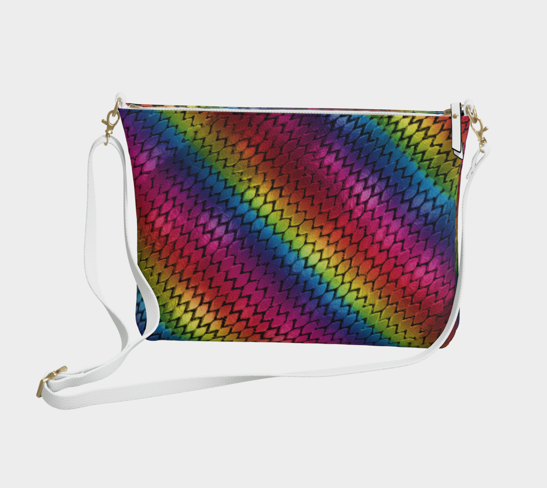 Rainbow Dragon Scales Vegan Crossbody Purse