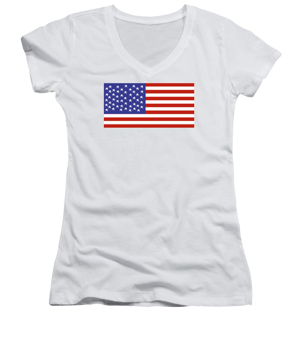 American Flag #1 - Women's V-Neck