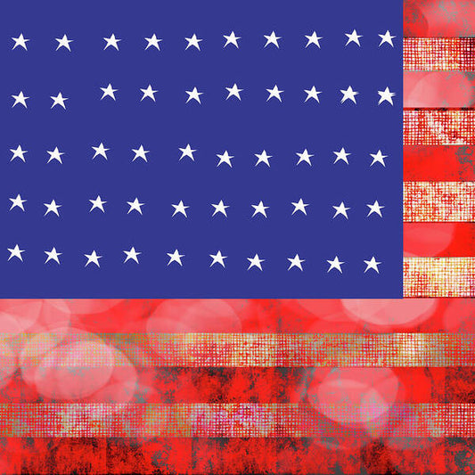 American Flag In Bokeh 1 - Art Print