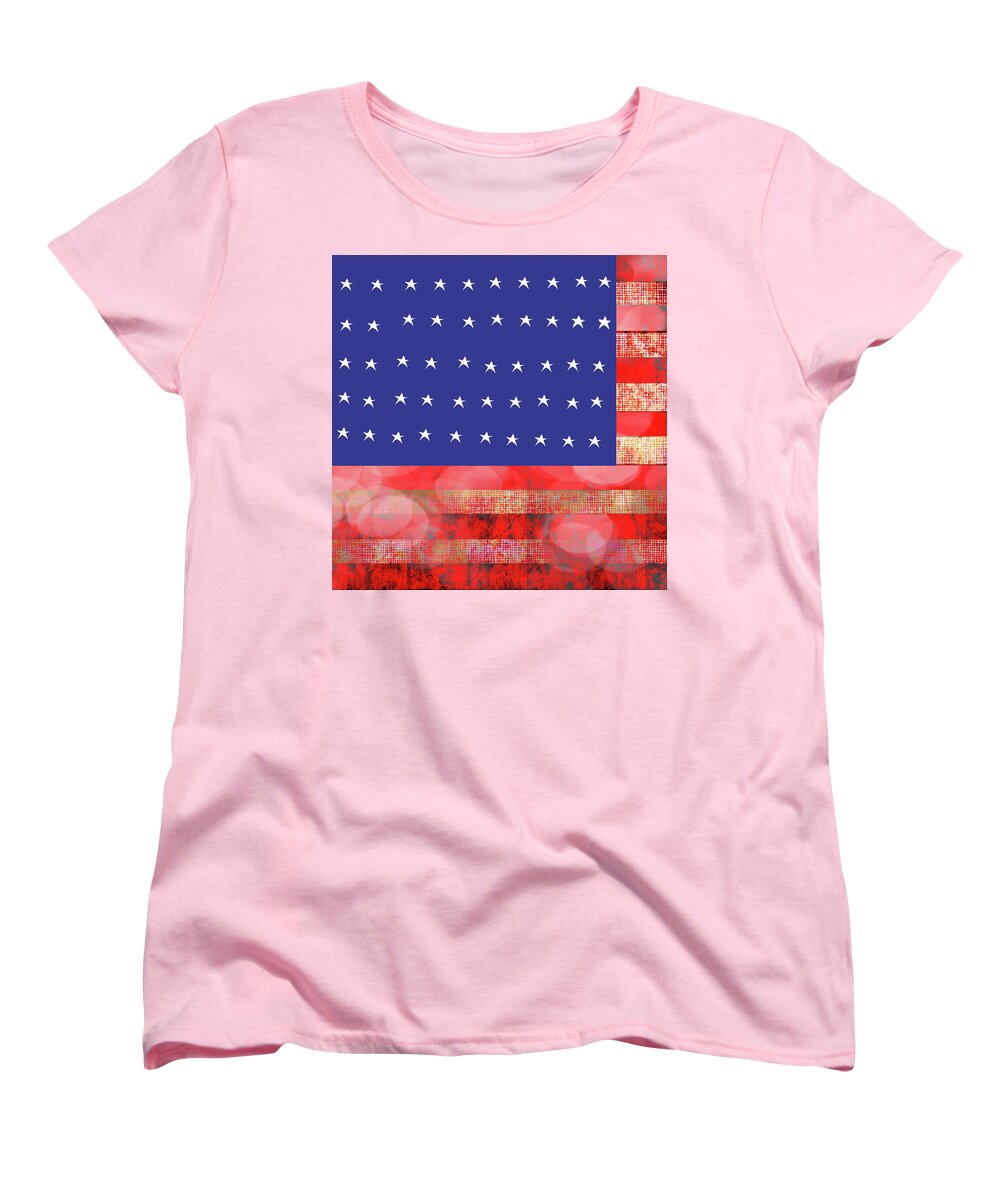 American Flag In Bokeh #1 - Women's T-Shirt (Standard Fit)