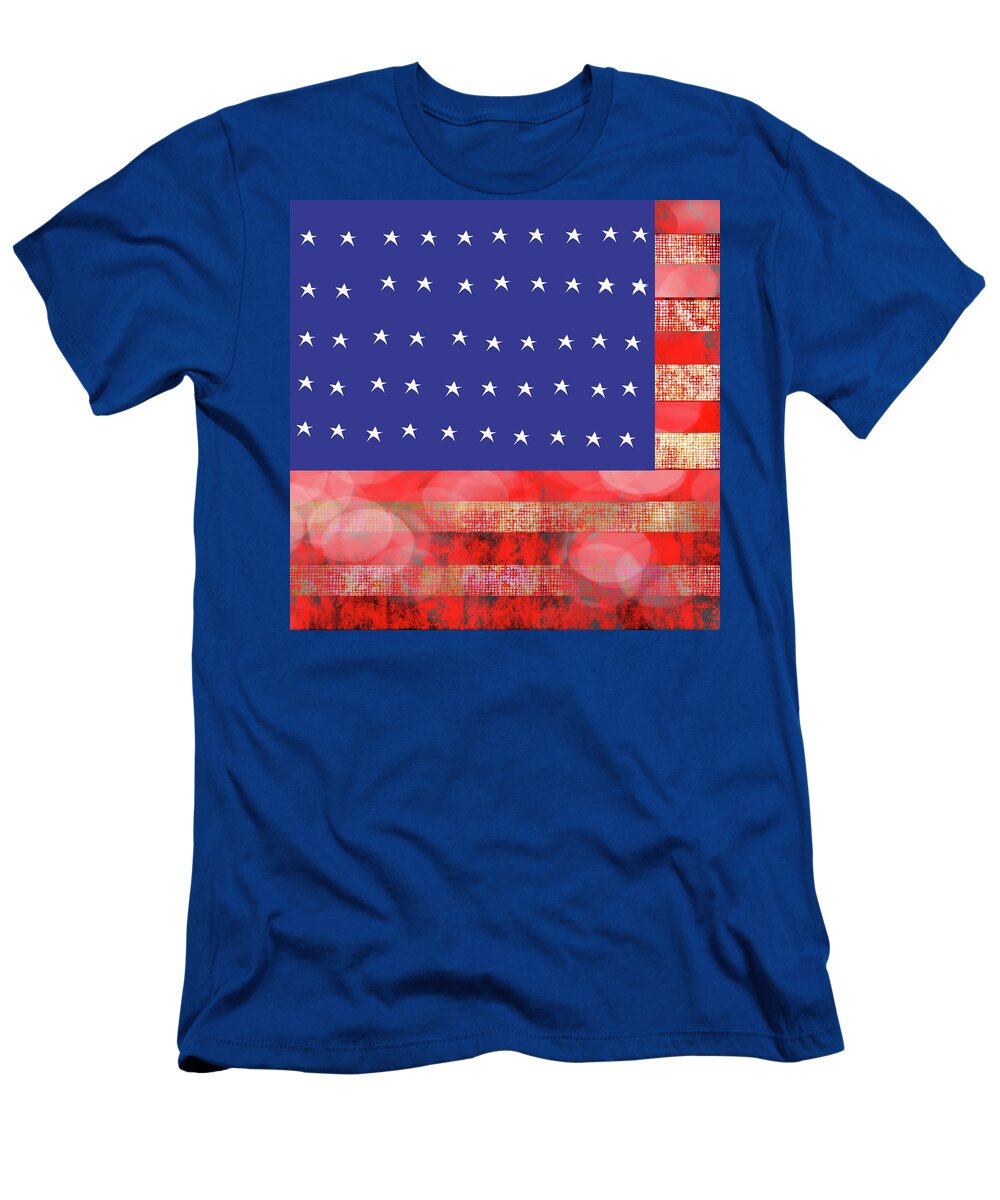 American Flag In Bokeh #1 - T-Shirt