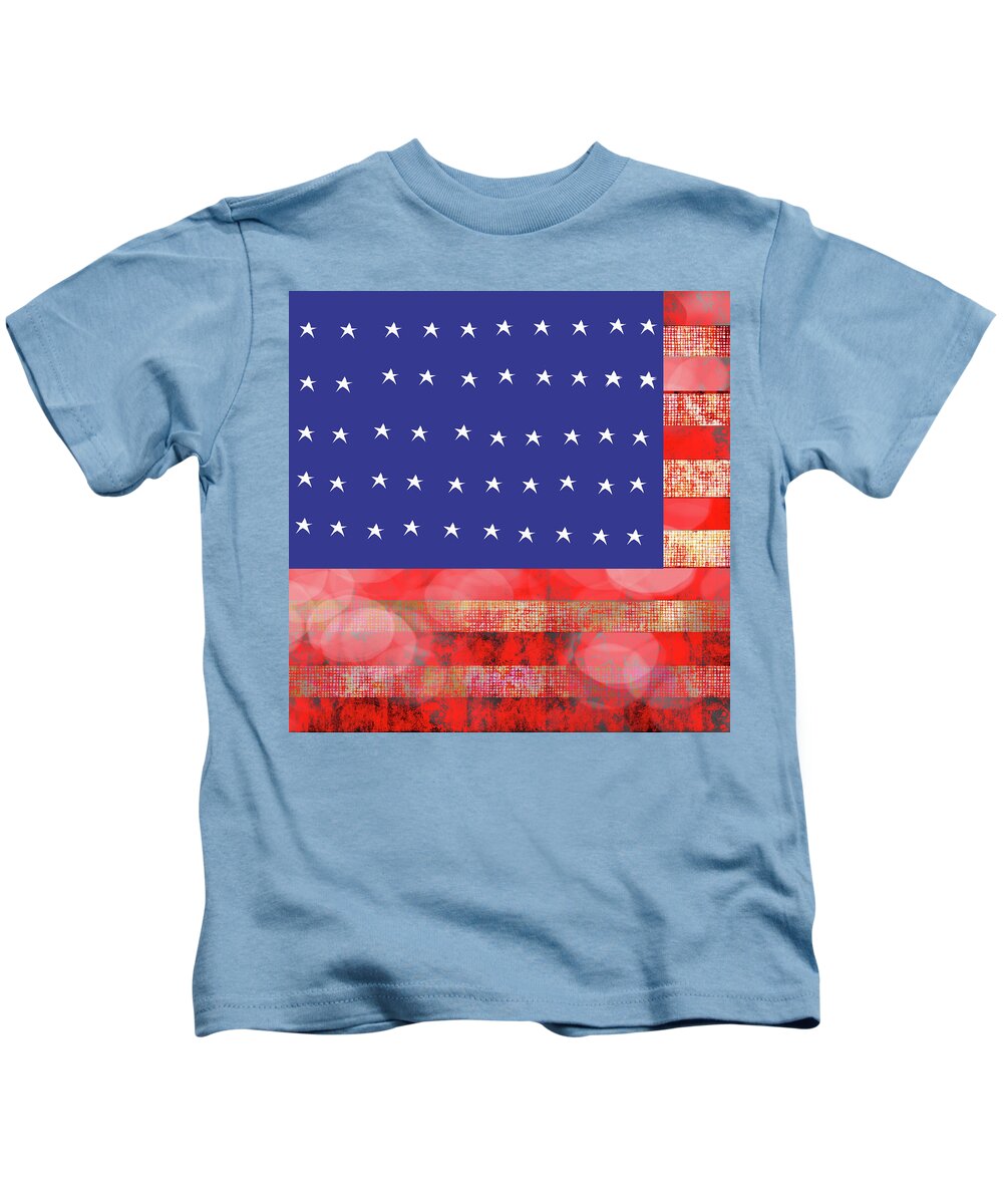 American Flag In Bokeh #1 - Kids T-Shirt