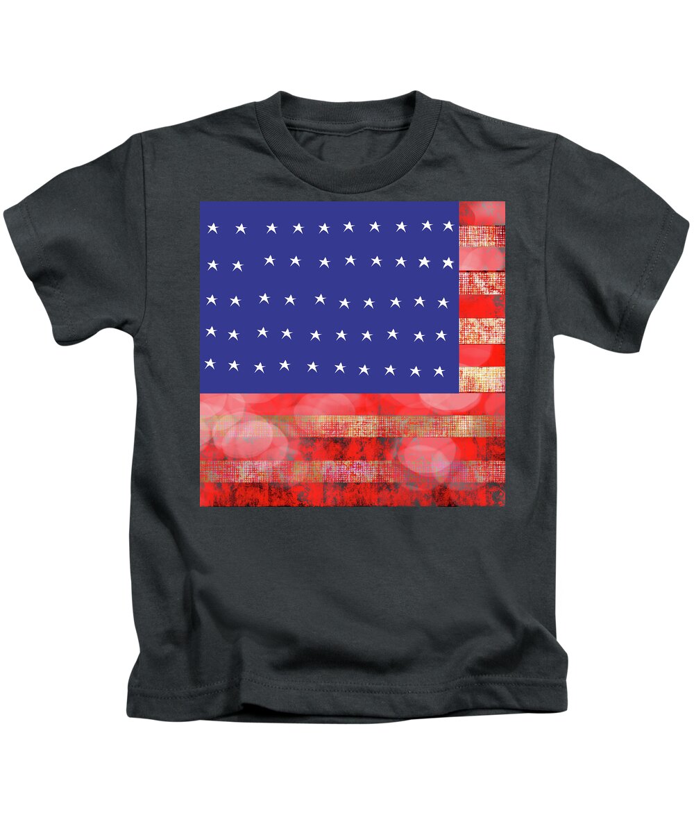 American Flag In Bokeh #1 - Kids T-Shirt