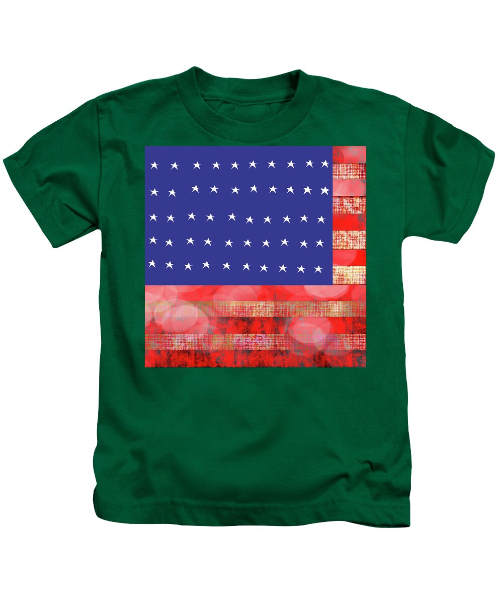 American Flag In Bokeh #1 - Kids T-Shirt