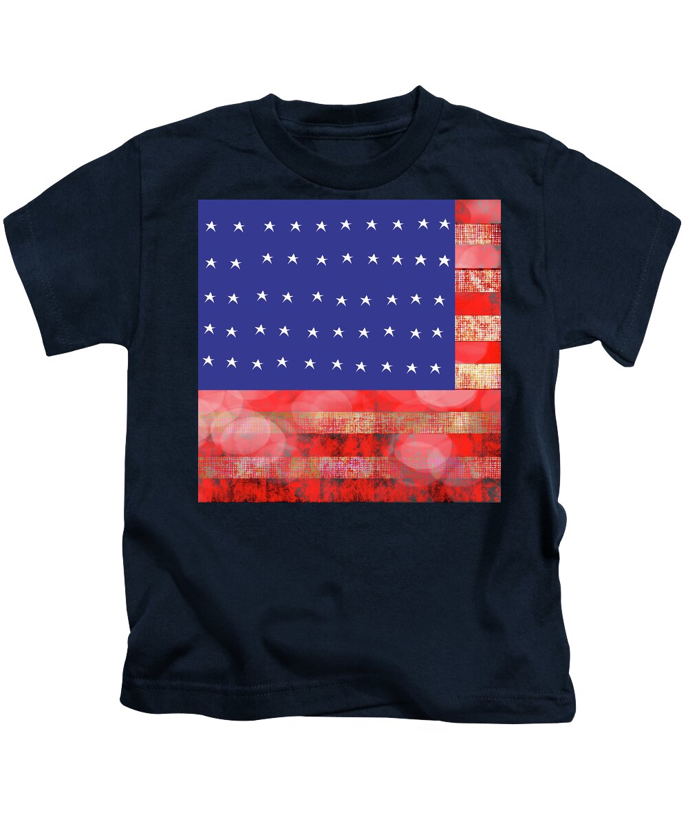 American Flag In Bokeh #1 - Kids T-Shirt