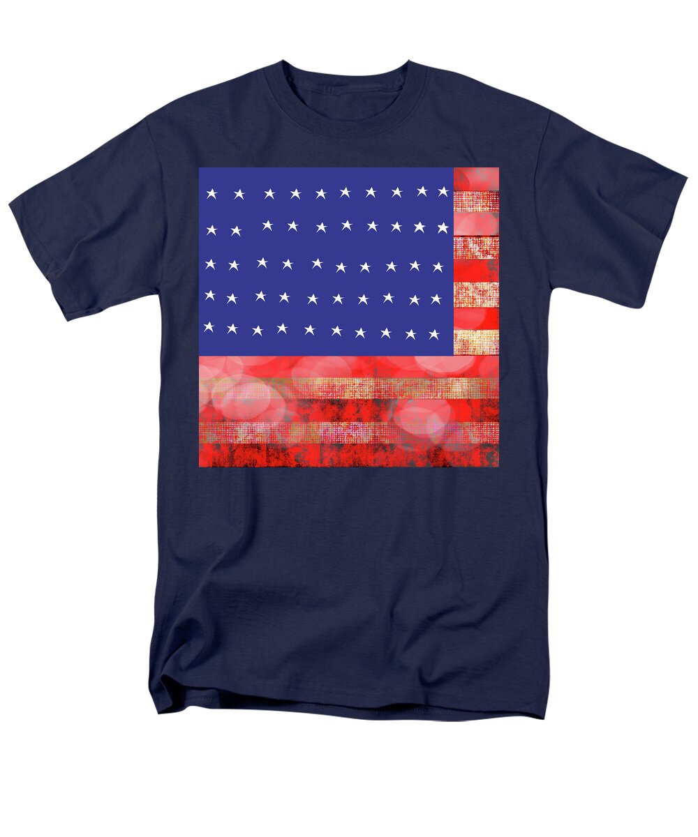 American Flag In Bokeh #1 - Men's T-Shirt  (Regular Fit)