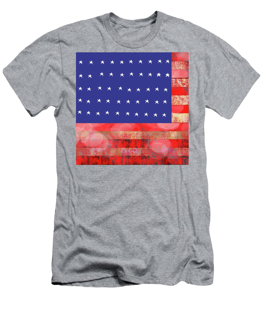 American Flag In Bokeh #1 - T-Shirt