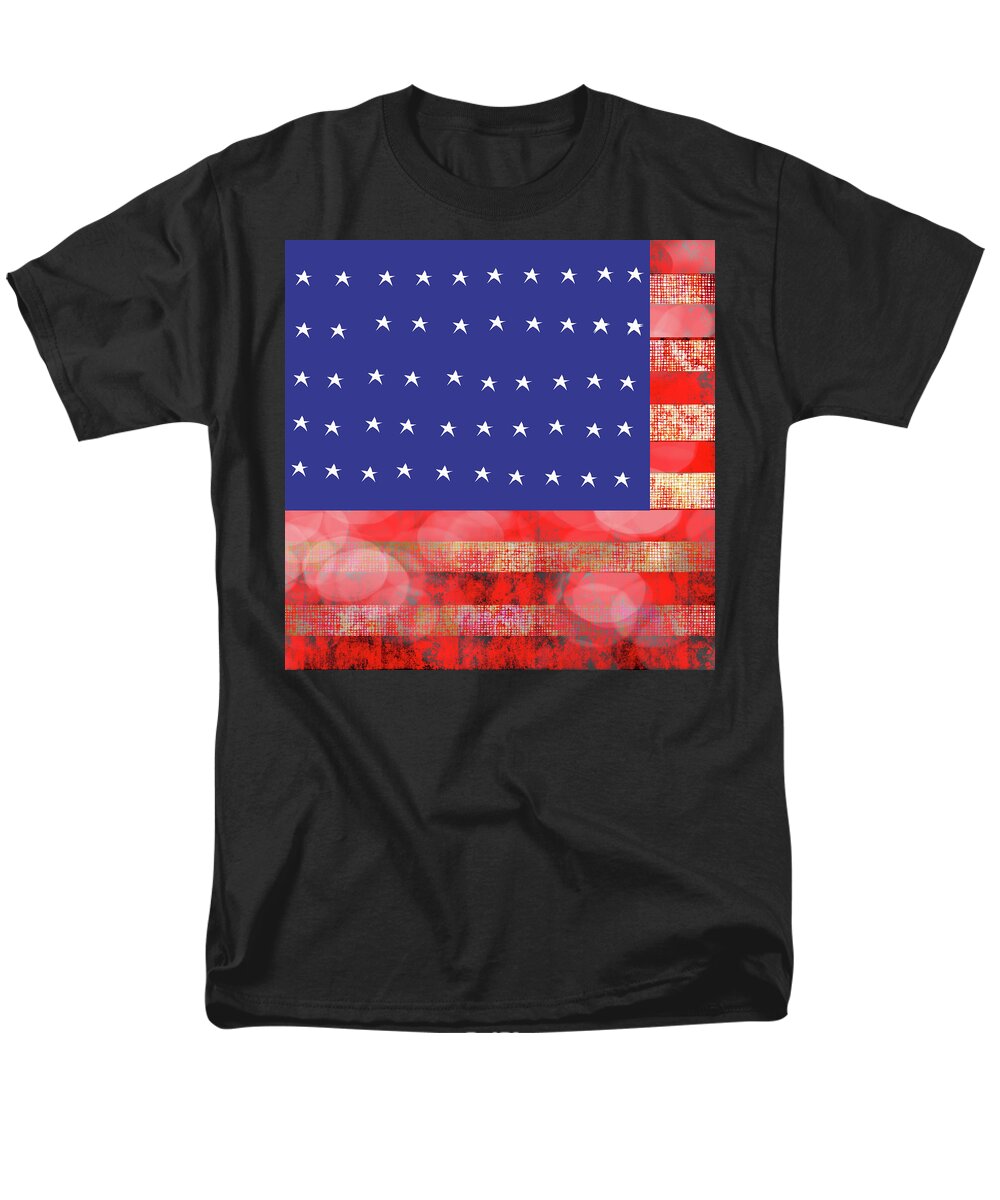 American Flag In Bokeh #1 - Men's T-Shirt  (Regular Fit)