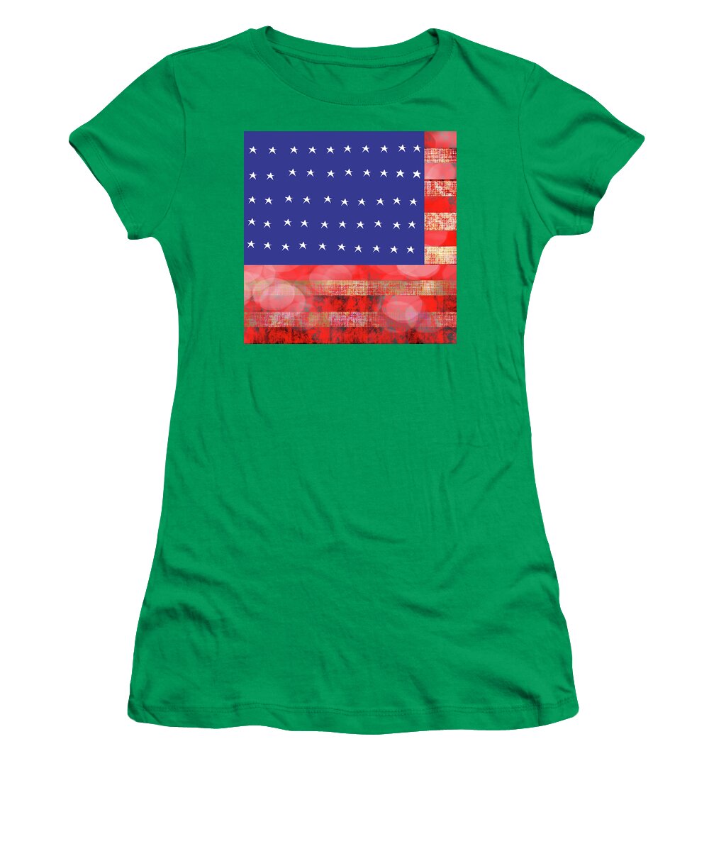 American Flag In Bokeh #1 - Women's T-Shirt