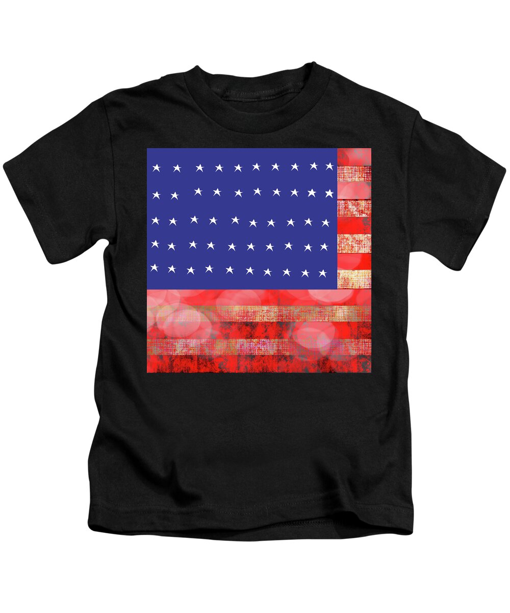 American Flag In Bokeh #1 - Kids T-Shirt