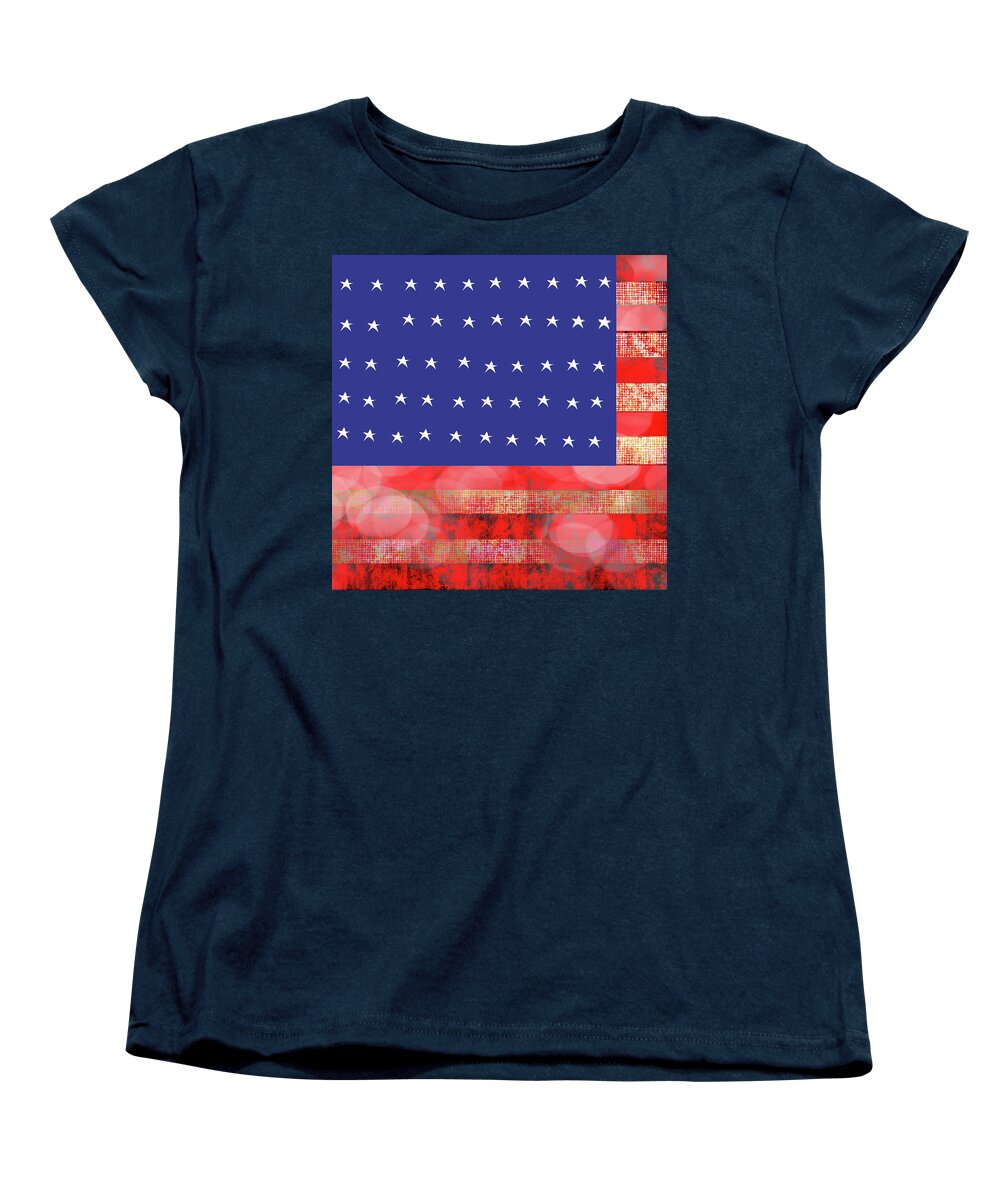 American Flag In Bokeh #1 - Women's T-Shirt (Standard Fit)