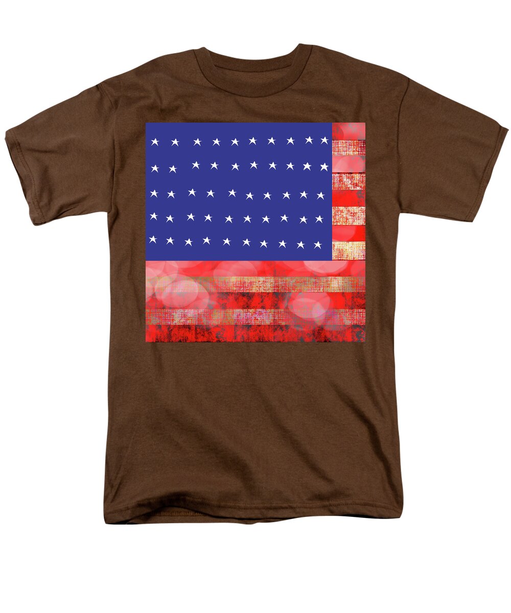 American Flag In Bokeh #1 - Men's T-Shirt  (Regular Fit)