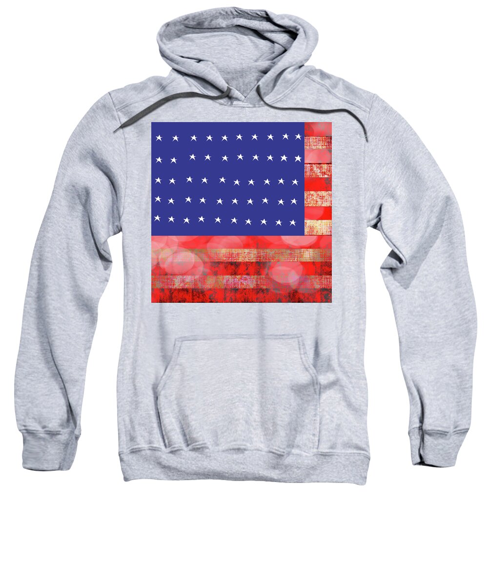 American Flag In Bokeh #1 - Sweatshirt