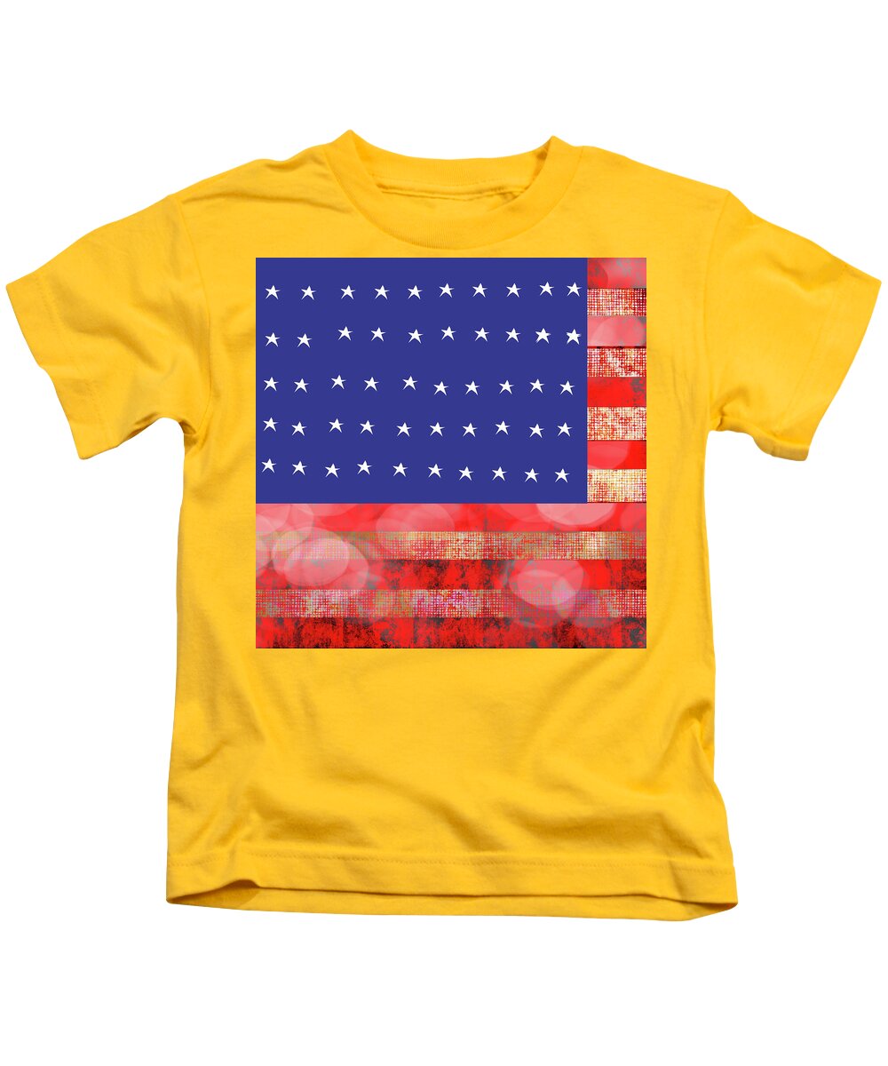 American Flag In Bokeh #1 - Kids T-Shirt