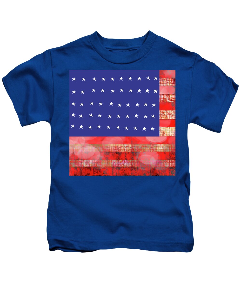 American Flag In Bokeh #1 - Kids T-Shirt