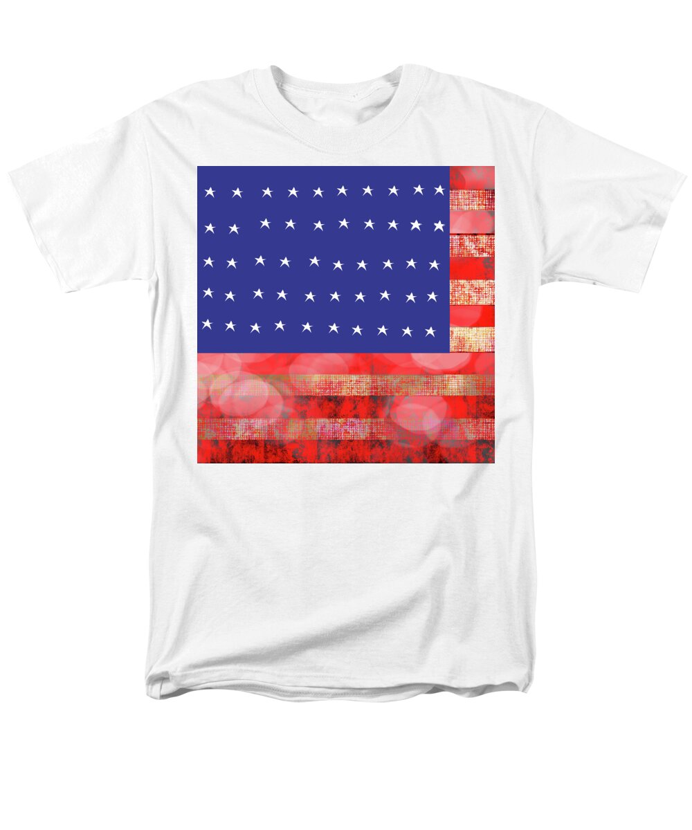 American Flag In Bokeh #1 - Men's T-Shirt  (Regular Fit)