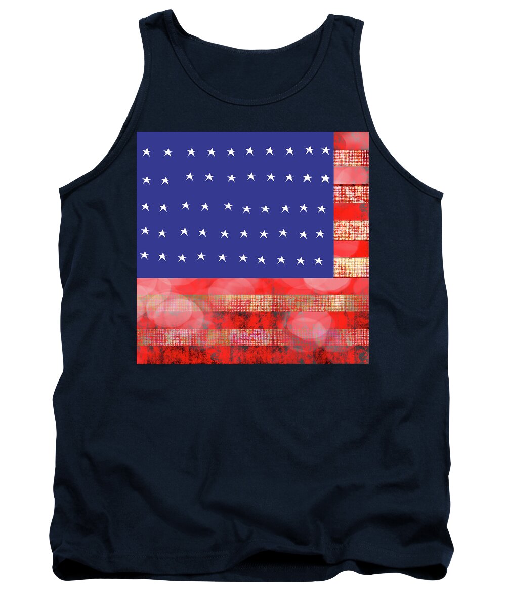 American Flag In Bokeh #1 - Tank Top