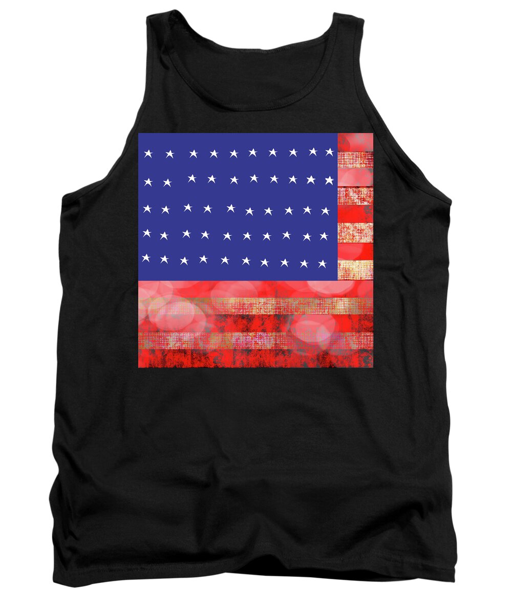 American Flag In Bokeh #1 - Tank Top