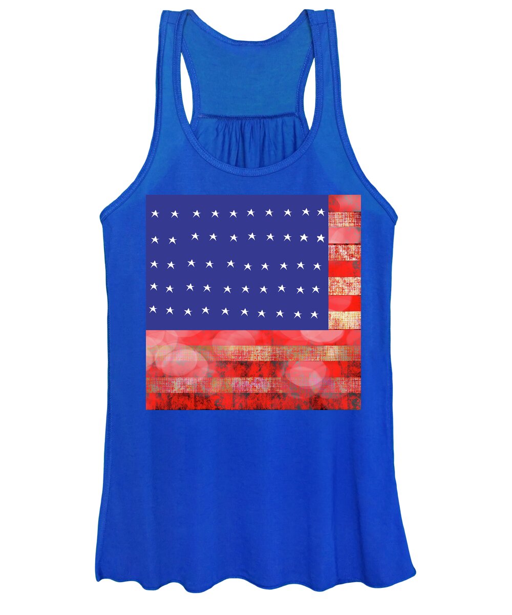 American Flag In Bokeh #1 - Women's Tank Top