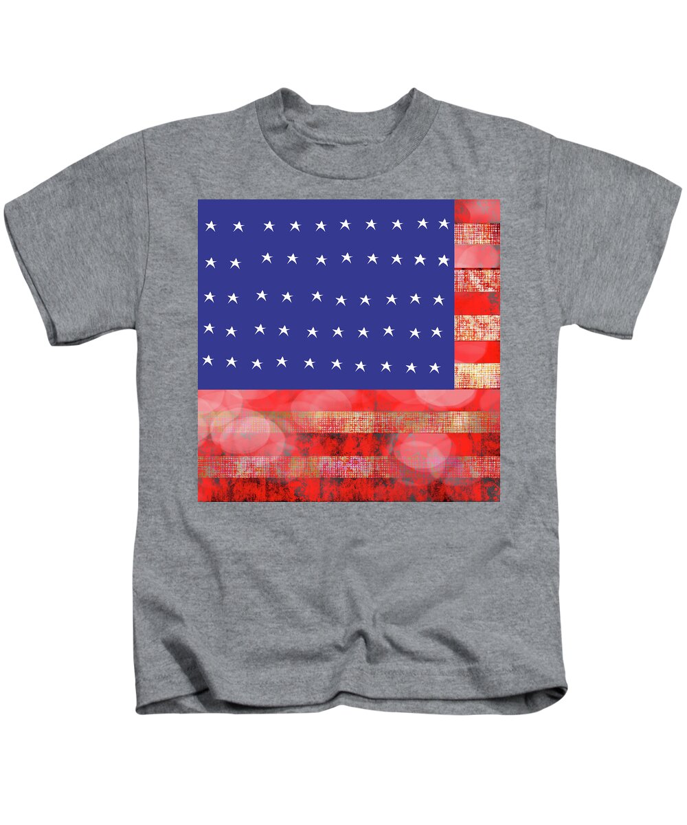 American Flag In Bokeh #1 - Kids T-Shirt