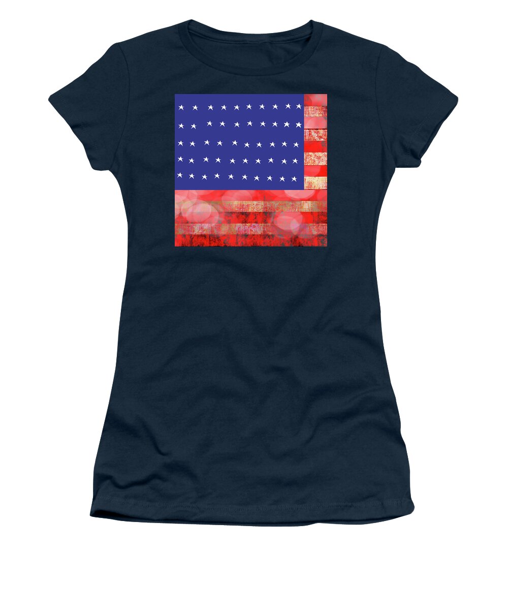 American Flag In Bokeh #1 - Women's T-Shirt