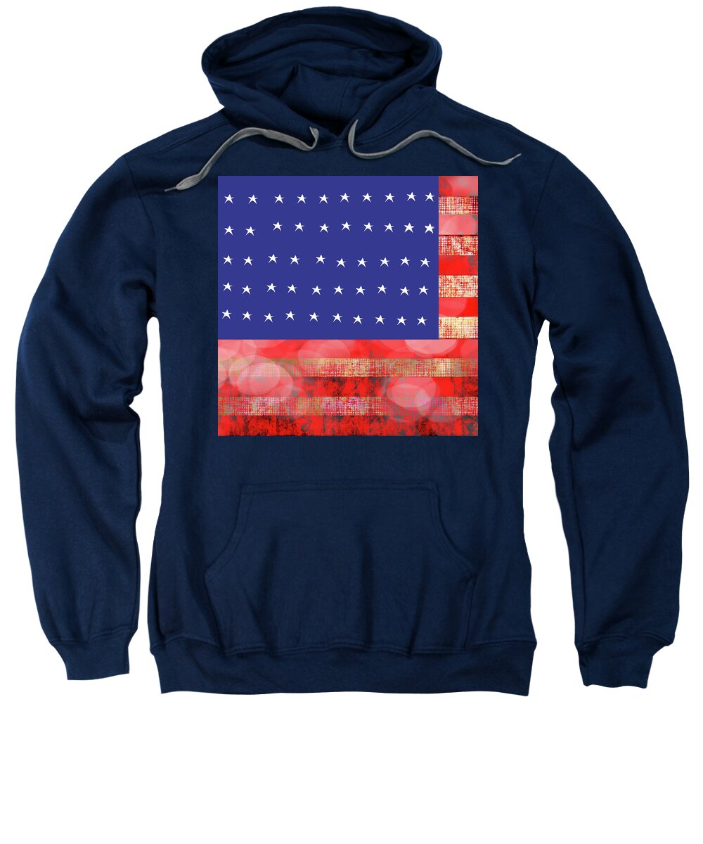 American Flag In Bokeh #1 - Sweatshirt