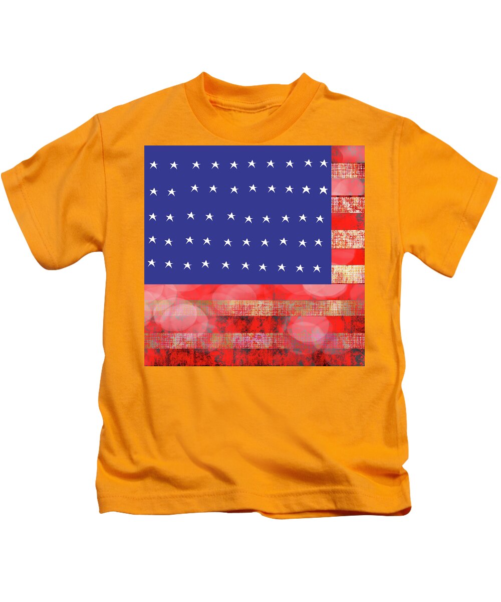 American Flag In Bokeh #1 - Kids T-Shirt