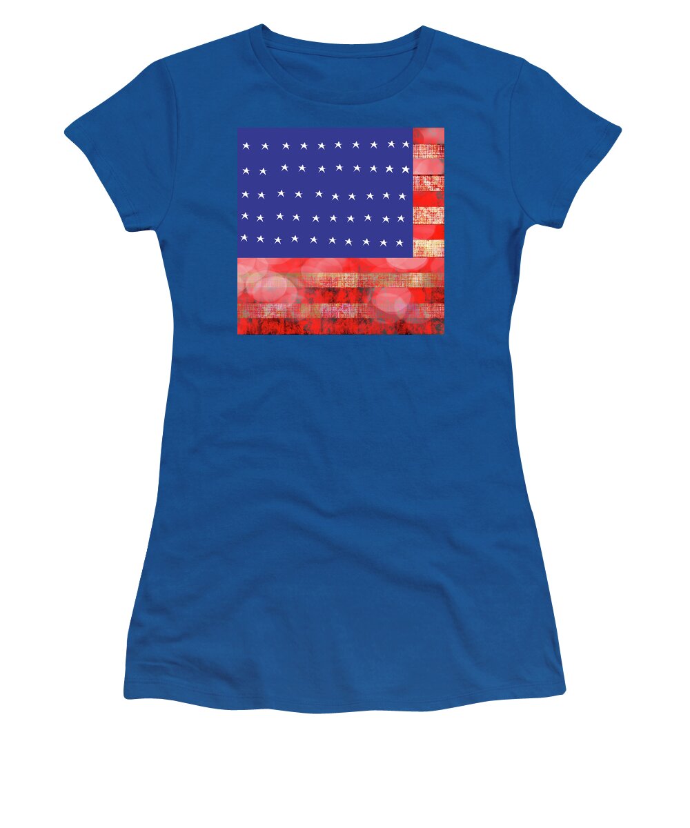 American Flag In Bokeh #1 - Women's T-Shirt