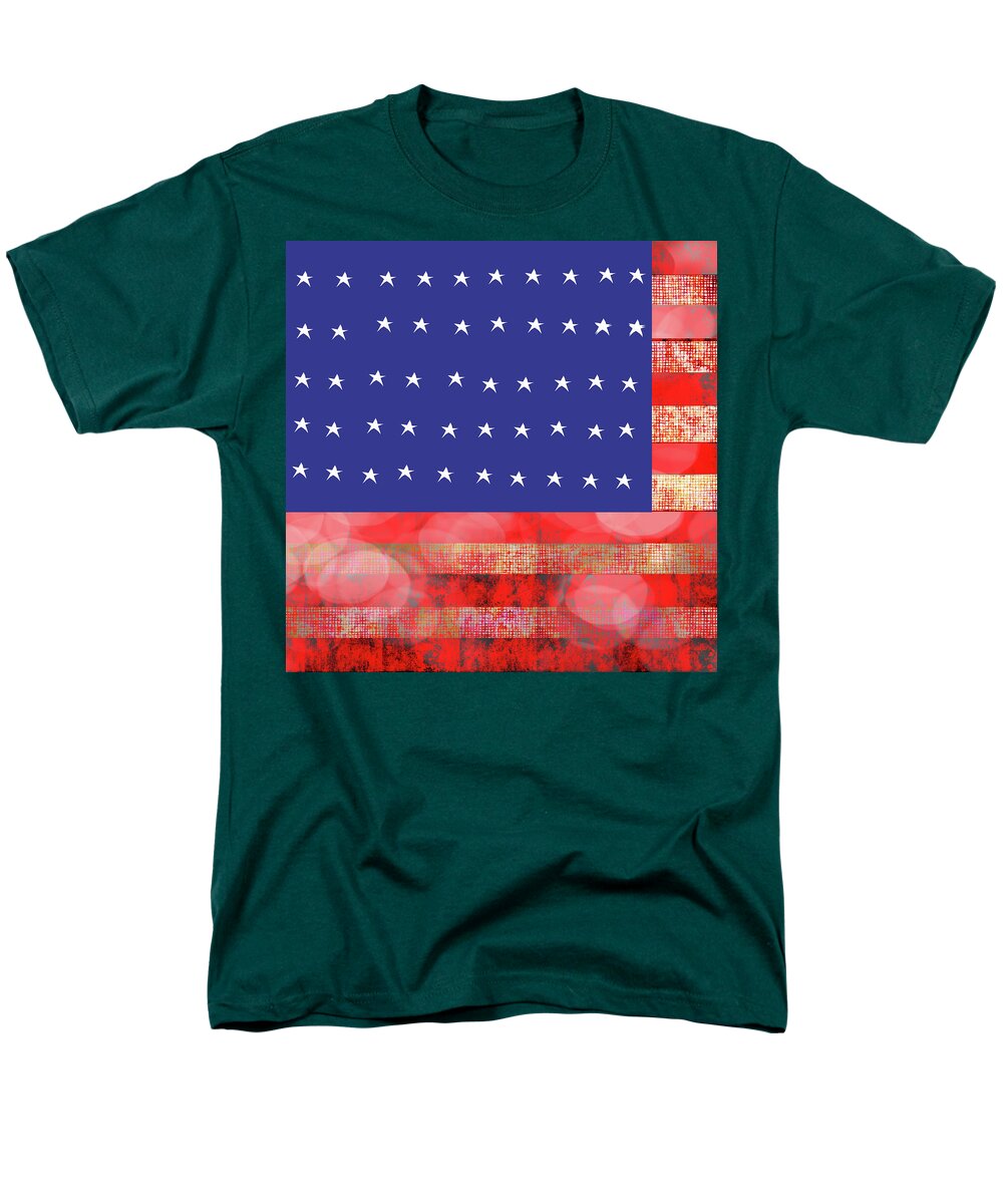 American Flag In Bokeh #1 - Men's T-Shirt  (Regular Fit)