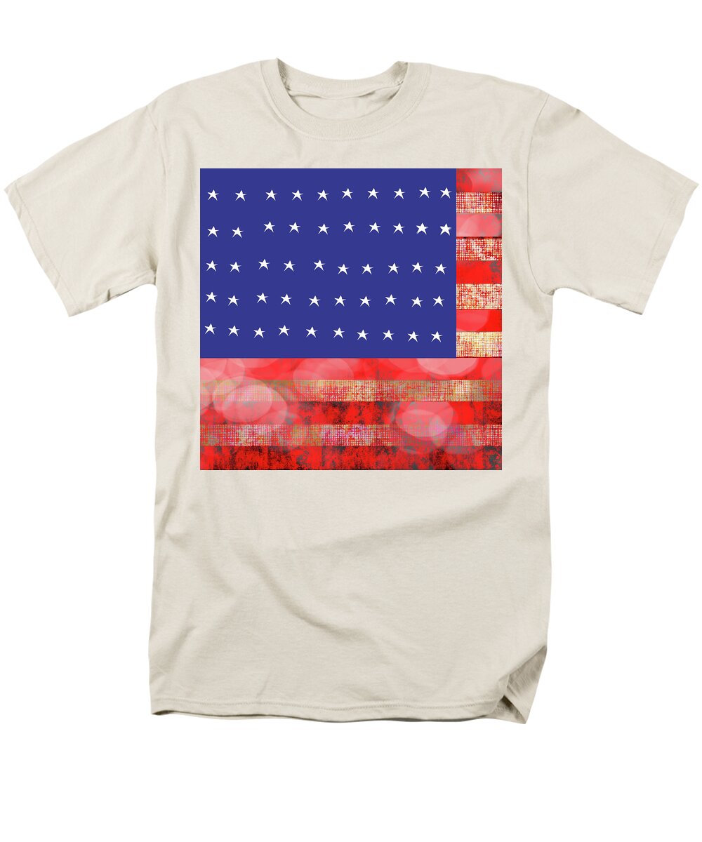 American Flag In Bokeh #1 - Men's T-Shirt  (Regular Fit)