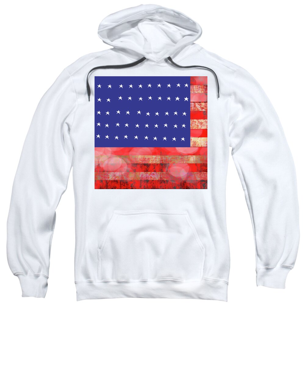 American Flag In Bokeh #1 - Sweatshirt