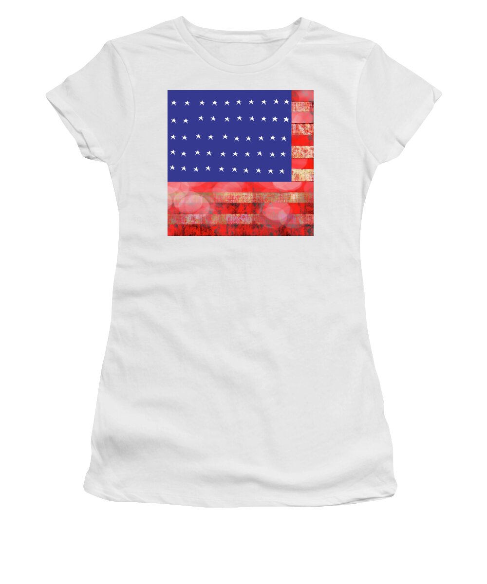 American Flag In Bokeh #1 - Women's T-Shirt