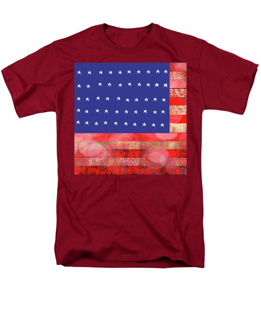 American Flag In Bokeh #1 - Men's T-Shirt  (Regular Fit)