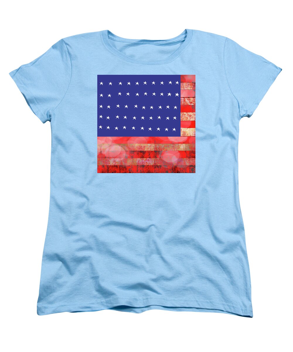 American Flag In Bokeh #1 - Women's T-Shirt (Standard Fit)