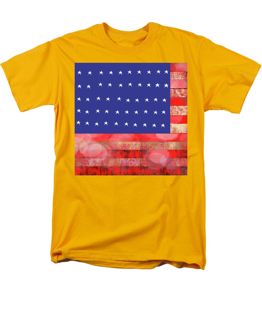 American Flag In Bokeh #1 - Men's T-Shirt  (Regular Fit)