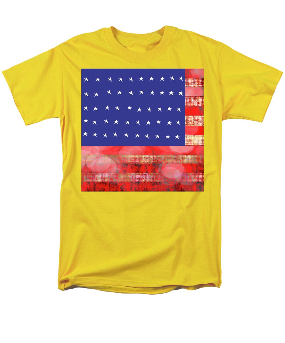 American Flag In Bokeh #1 - Men's T-Shirt  (Regular Fit)