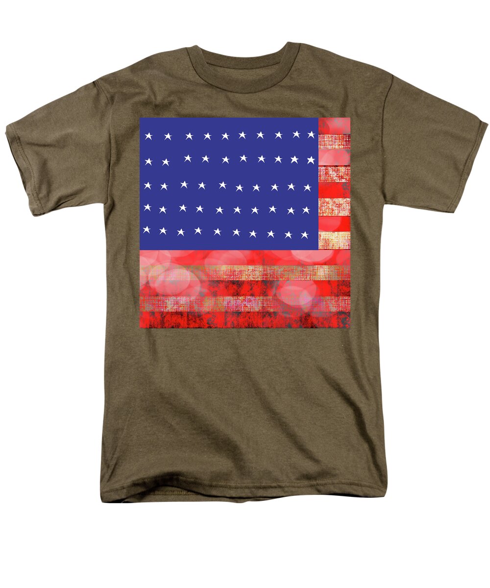 American Flag In Bokeh #1 - Men's T-Shirt  (Regular Fit)