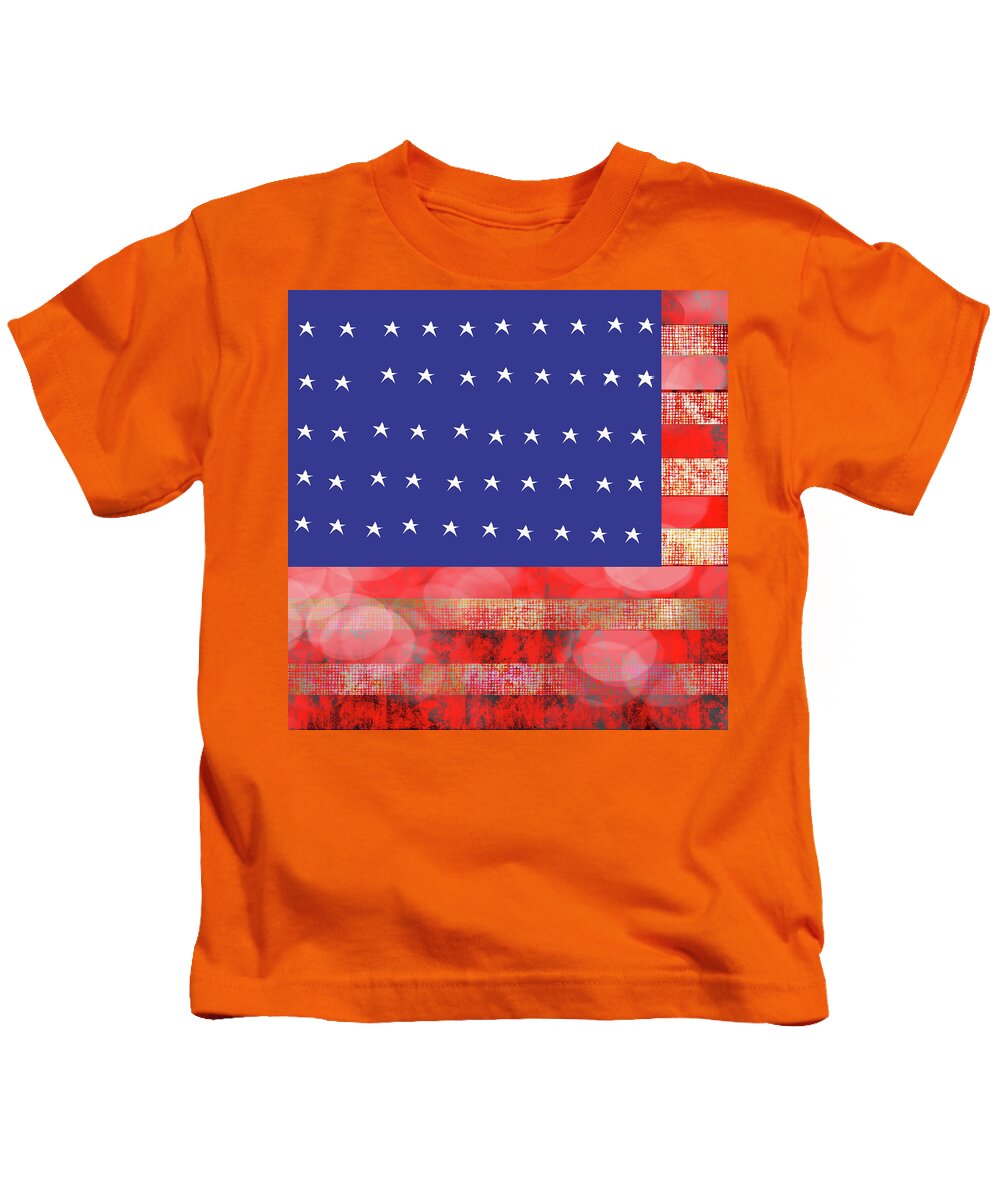 American Flag In Bokeh #1 - Kids T-Shirt