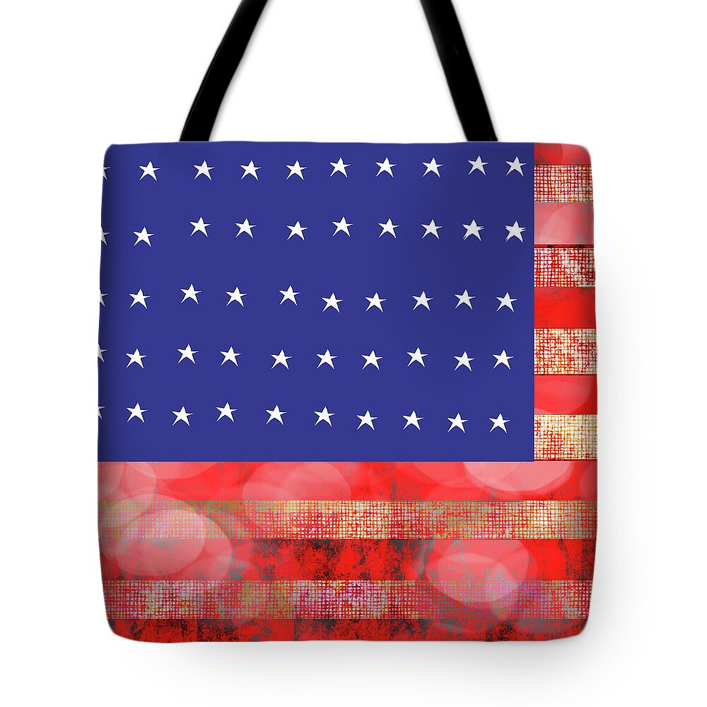 American Flag In Bokeh 1 - Tote Bag