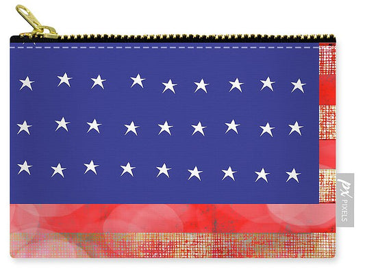 American Flag In Bokeh 1 - Zip Pouch