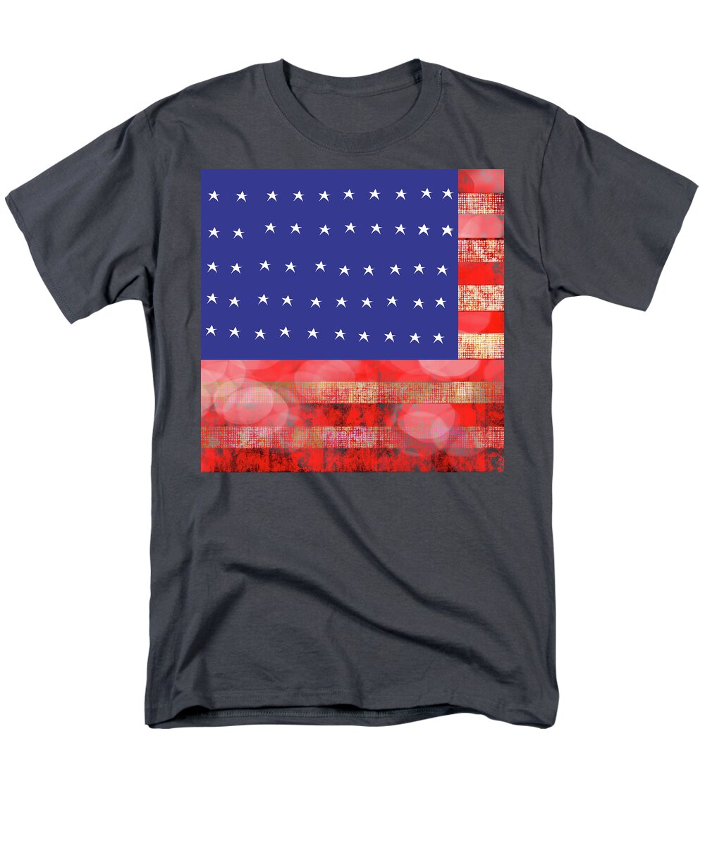 American Flag In Bokeh #1 - Men's T-Shirt  (Regular Fit)