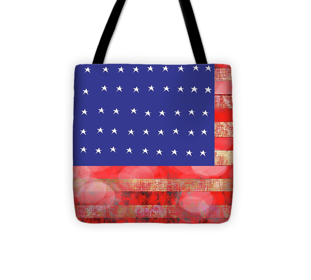 American Flag In Bokeh 1 - Tote Bag