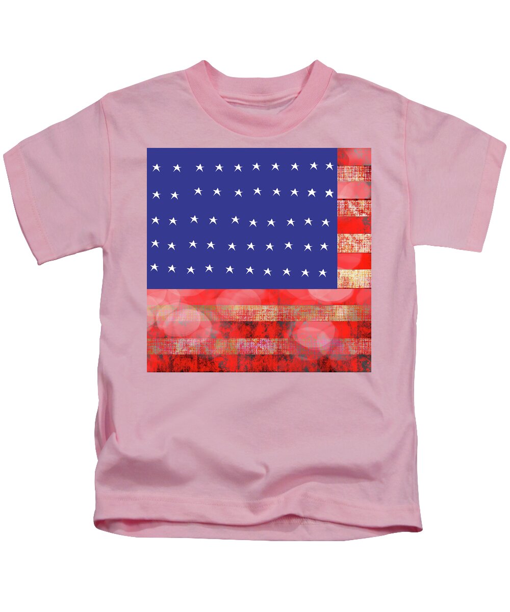 American Flag In Bokeh #1 - Kids T-Shirt