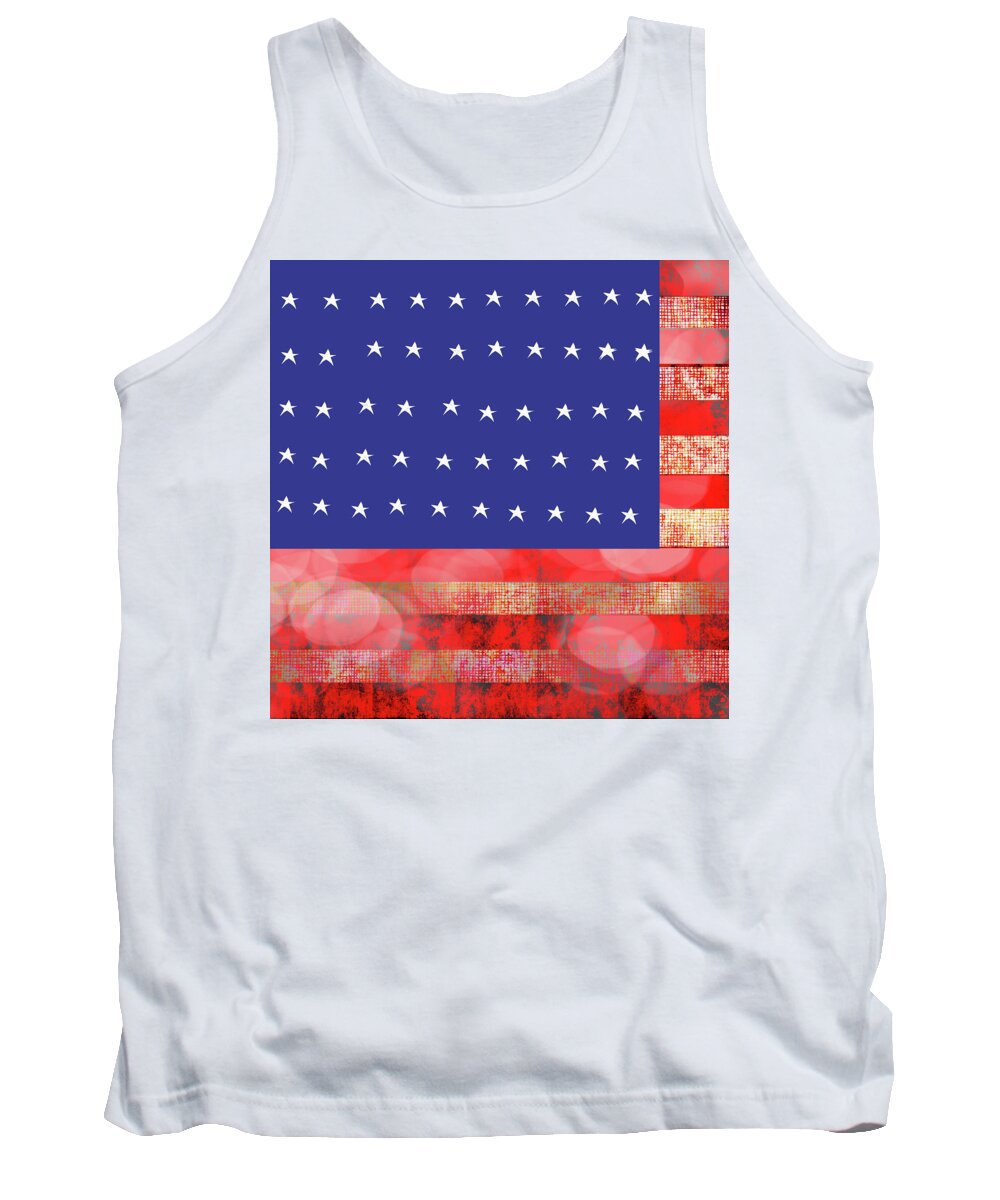 American Flag In Bokeh #1 - Tank Top