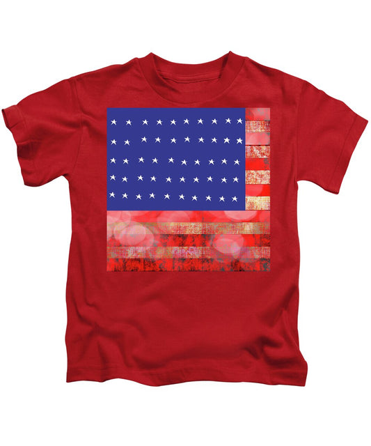 American Flag In Bokeh #1 - Kids T-Shirt